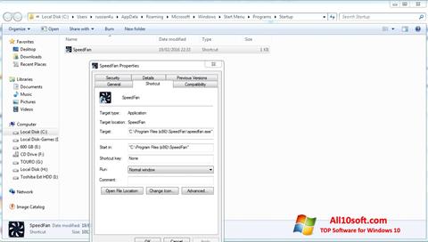Posnetek zaslona SpeedFan Windows 10