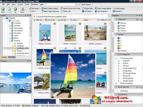 Posnetek zaslona ACDSee Photo Manager Windows 10