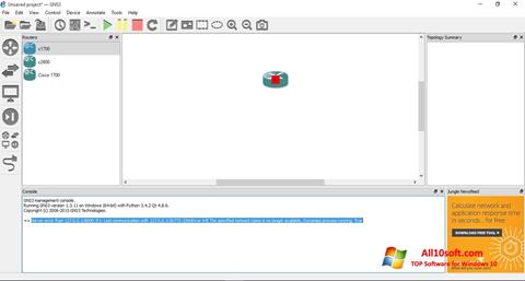 Posnetek zaslona GNS3 Windows 10