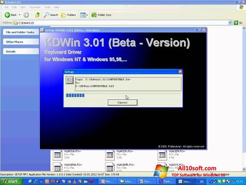 Posnetek zaslona KDWin Windows 10