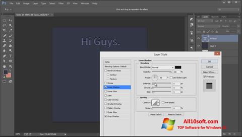 Posnetek zaslona Adobe Photoshop CC Windows 10