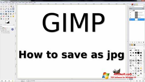 Posnetek zaslona GIMP Windows 10