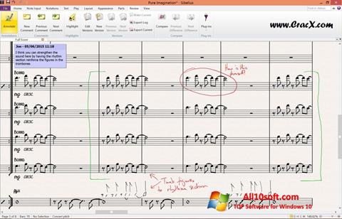 Posnetek zaslona Sibelius Windows 10