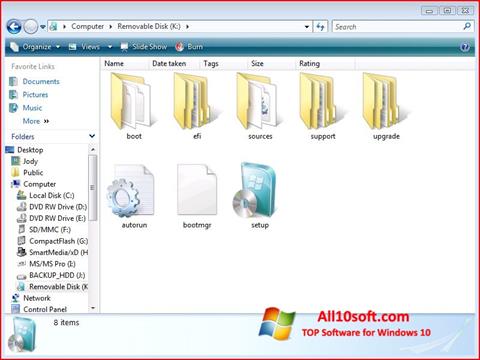 Posnetek zaslona Windows 7 USB DVD Download Tool Windows 10