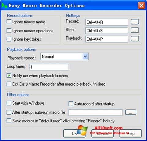 Posnetek zaslona Easy Macro Recorder Windows 10
