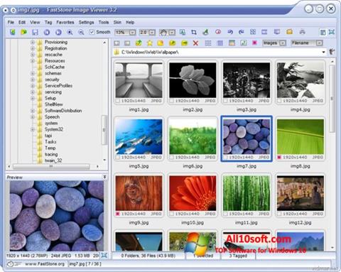 Posnetek zaslona FastStone Image Viewer Windows 10