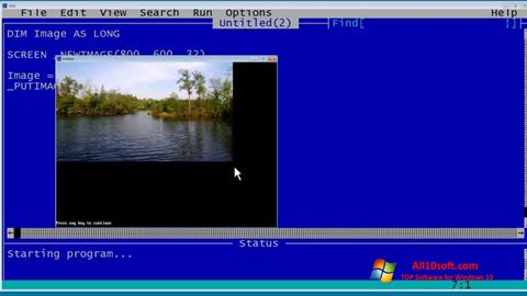 Posnetek zaslona QBasic Windows 10