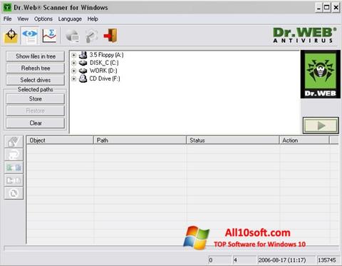 Posnetek zaslona Dr.Web Windows 10