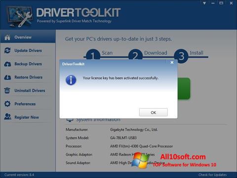 Posnetek zaslona Driver Toolkit Windows 10