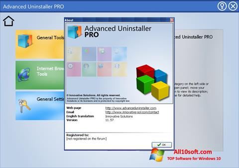 Posnetek zaslona Advanced Uninstaller PRO Windows 10