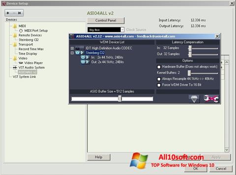 Posnetek zaslona ASIO4ALL Windows 10