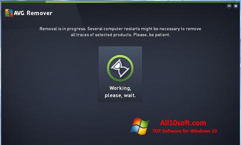 Posnetek zaslona AVG Remover Windows 10