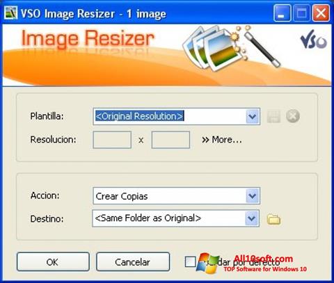 Posnetek zaslona VSO Image Resizer Windows 10