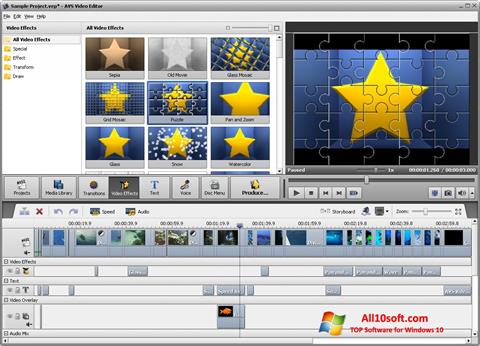 Posnetek zaslona AVS Video Editor Windows 10