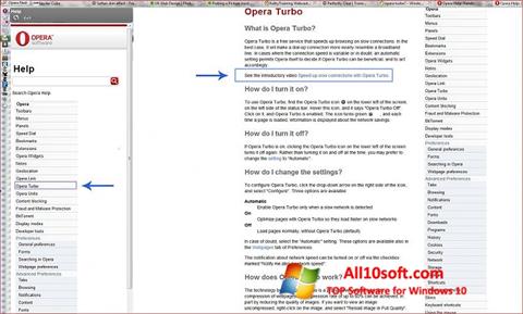 Posnetek zaslona Opera Turbo Windows 10