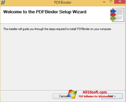 Posnetek zaslona PDFBinder Windows 10