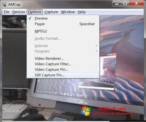 Posnetek zaslona AMCap Windows 10