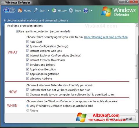 Posnetek zaslona Windows Defender Windows 10