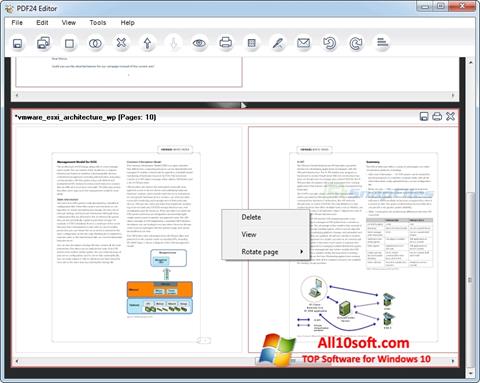 Posnetek zaslona PDF24 Creator Windows 10