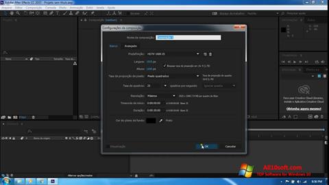 Posnetek zaslona Adobe After Effects CC Windows 10