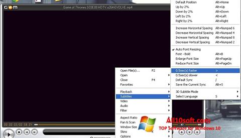 Posnetek zaslona GOM Player Windows 10