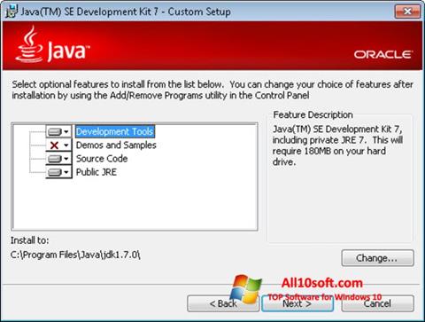 Posnetek zaslona Java Development Kit Windows 10