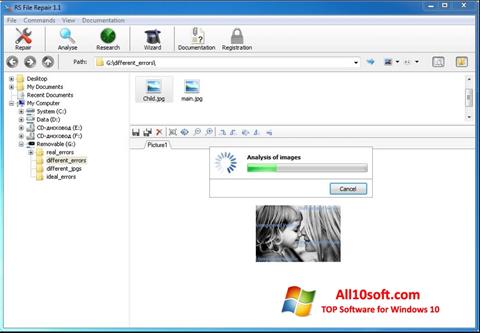 Posnetek zaslona RS File Recovery Windows 10