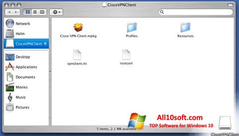 Posnetek zaslona Cisco VPN Client Windows 10