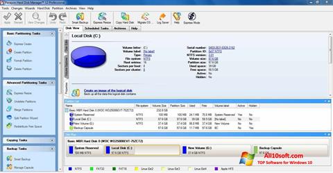 Posnetek zaslona Paragon Hard Disk Manager Windows 10