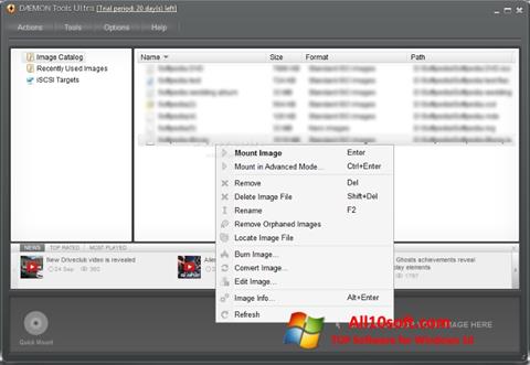 Posnetek zaslona DAEMON Tools Ultra Windows 10