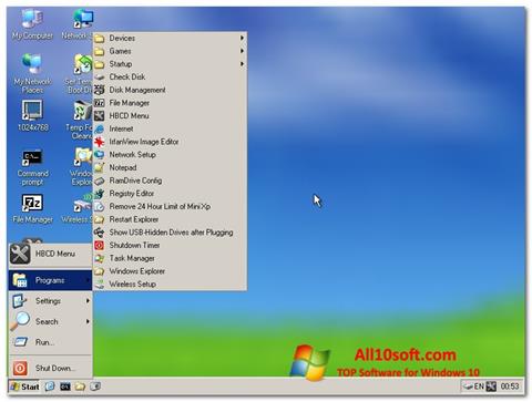 Posnetek zaslona Hirens Boot CD Windows 10