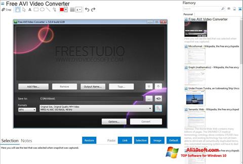 Posnetek zaslona Free AVI Video Converter Windows 10