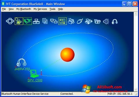 Posnetek zaslona BlueSoleil Windows 10