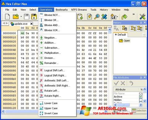 Posnetek zaslona Hex Editor Neo Windows 10