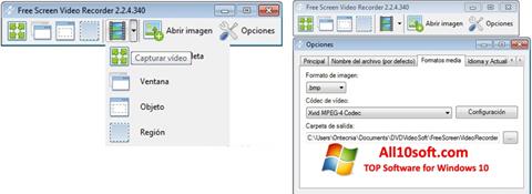 Posnetek zaslona Free Screen Video Recorder Windows 10