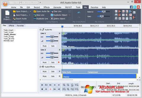 Posnetek zaslona AVS Audio Editor Windows 10