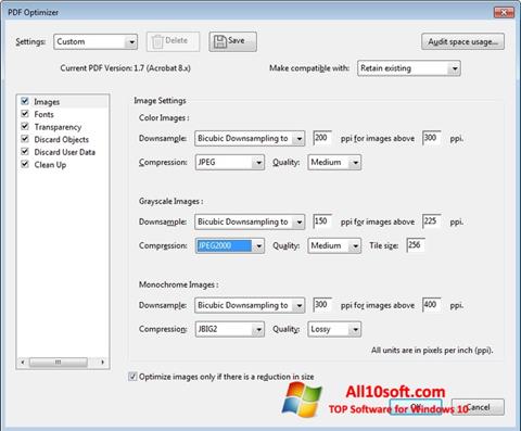 Posnetek zaslona Adobe Acrobat Pro DC Windows 10