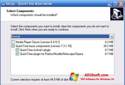 Posnetek zaslona QuickTime Alternative Windows 10
