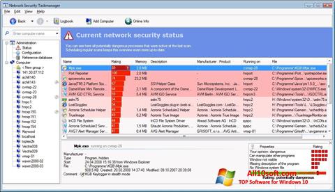 Posnetek zaslona Security Task Manager Windows 10