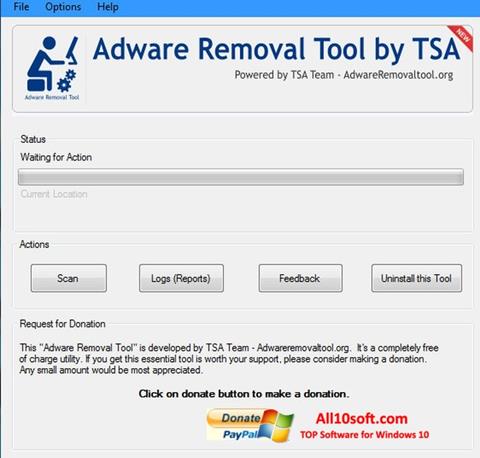 Posnetek zaslona Adware Removal Tool Windows 10