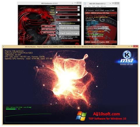 Posnetek zaslona MSI Kombustor Windows 10