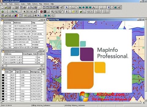 Posnetek zaslona MapInfo Professional Windows 10