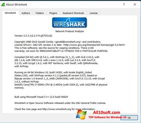 Posnetek zaslona Wireshark Windows 10