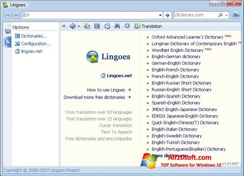Posnetek zaslona Lingoes Windows 10