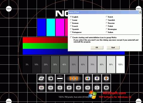 Posnetek zaslona Nokia Monitor Test Windows 10