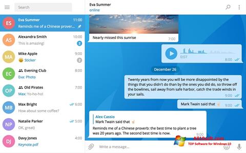 Posnetek zaslona Telegram Desktop Windows 10