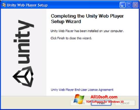 Posnetek zaslona Unity Web Player Windows 10