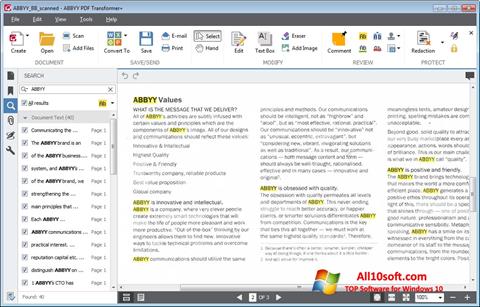 Posnetek zaslona ABBYY PDF Transformer Windows 10
