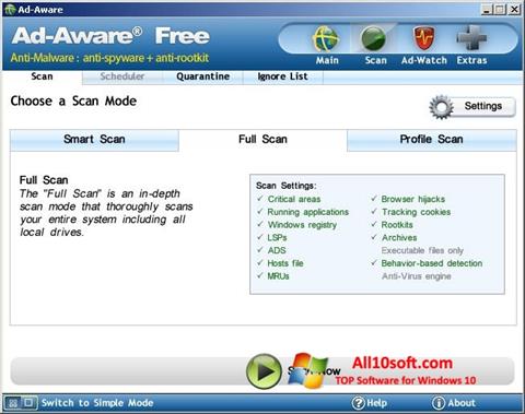 Posnetek zaslona Ad-Aware Free Windows 10