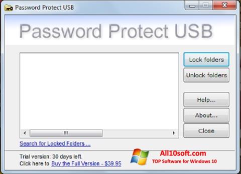 Posnetek zaslona Password Protect USB Windows 10